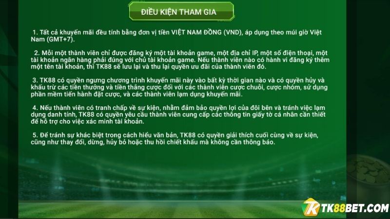 Điều kiện tham gia