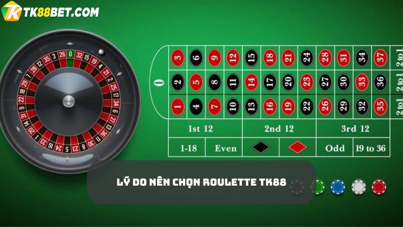 Lý do nên tham gia Roulette TK88